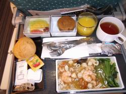 シンガポール航空機内食（ランチ）